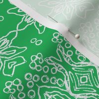 Line Design/Emerald Green/White