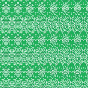 Line Design/Emerald Green/White