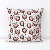 Sweet king of the jungle animals lion king and arrows orange