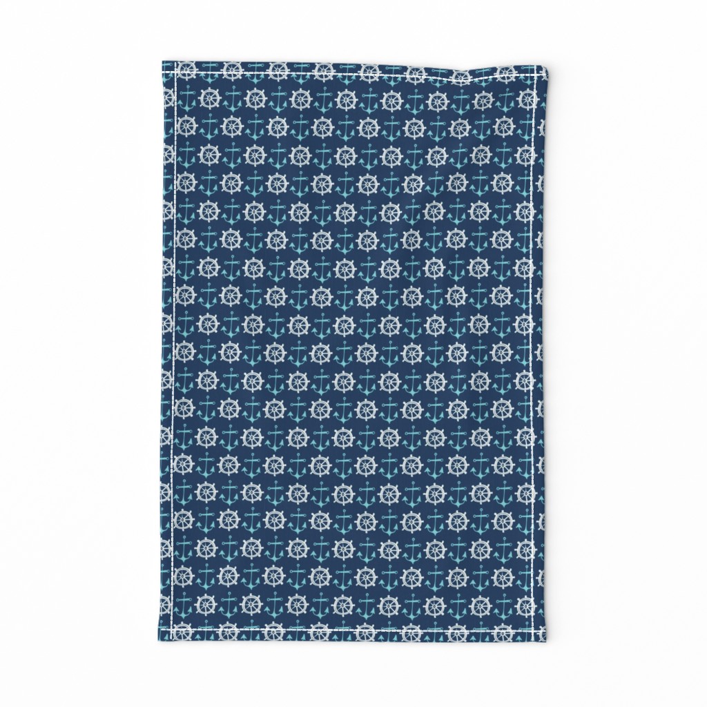 Anchors Away - Nautical Navy Blue 