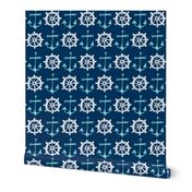 Anchors Away - Nautical Navy Blue 