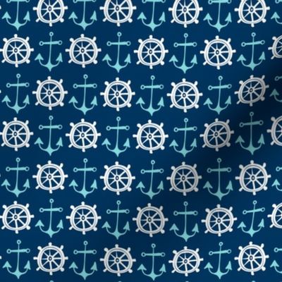 Anchors Away - Nautical Navy Blue 