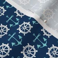 Anchors Away - Nautical Navy Blue 