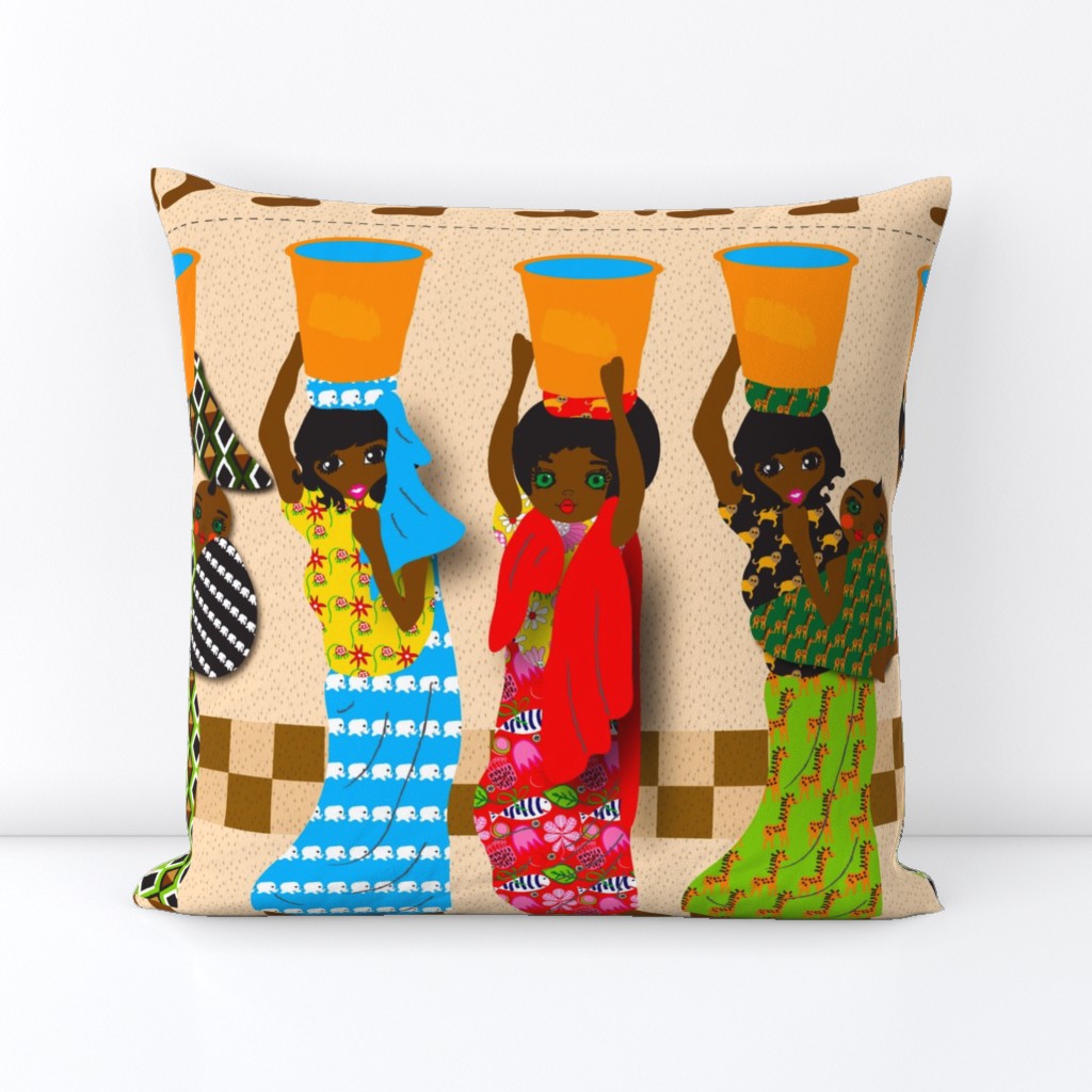 African Water Ladies Tea Towel