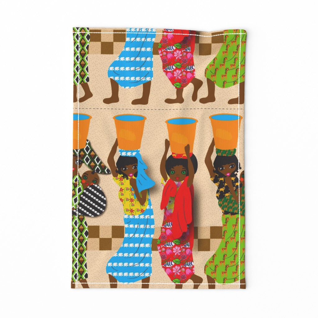 African Water Ladies Tea Towel