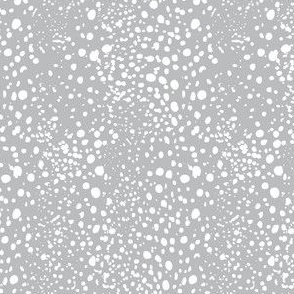 Kelp Dot - Geometric Irregular Dot Seaworthy Grey White Regular