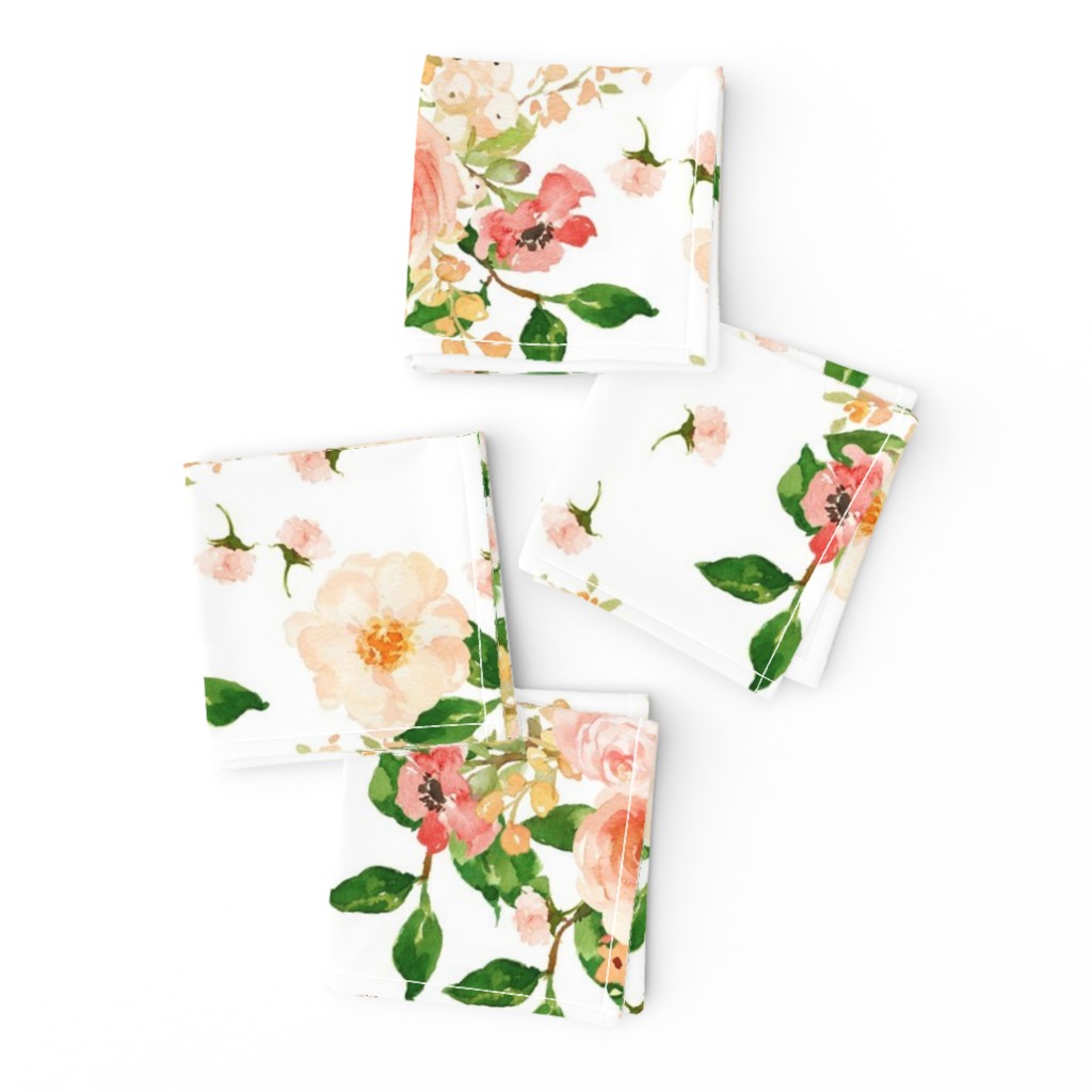  10.5" Floral Peach Delight - Large Print