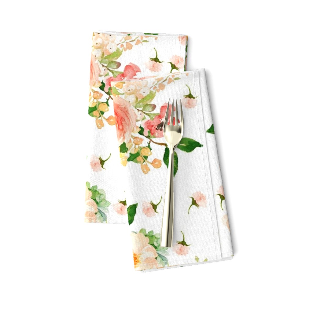  10.5" Floral Peach Delight - Large Print