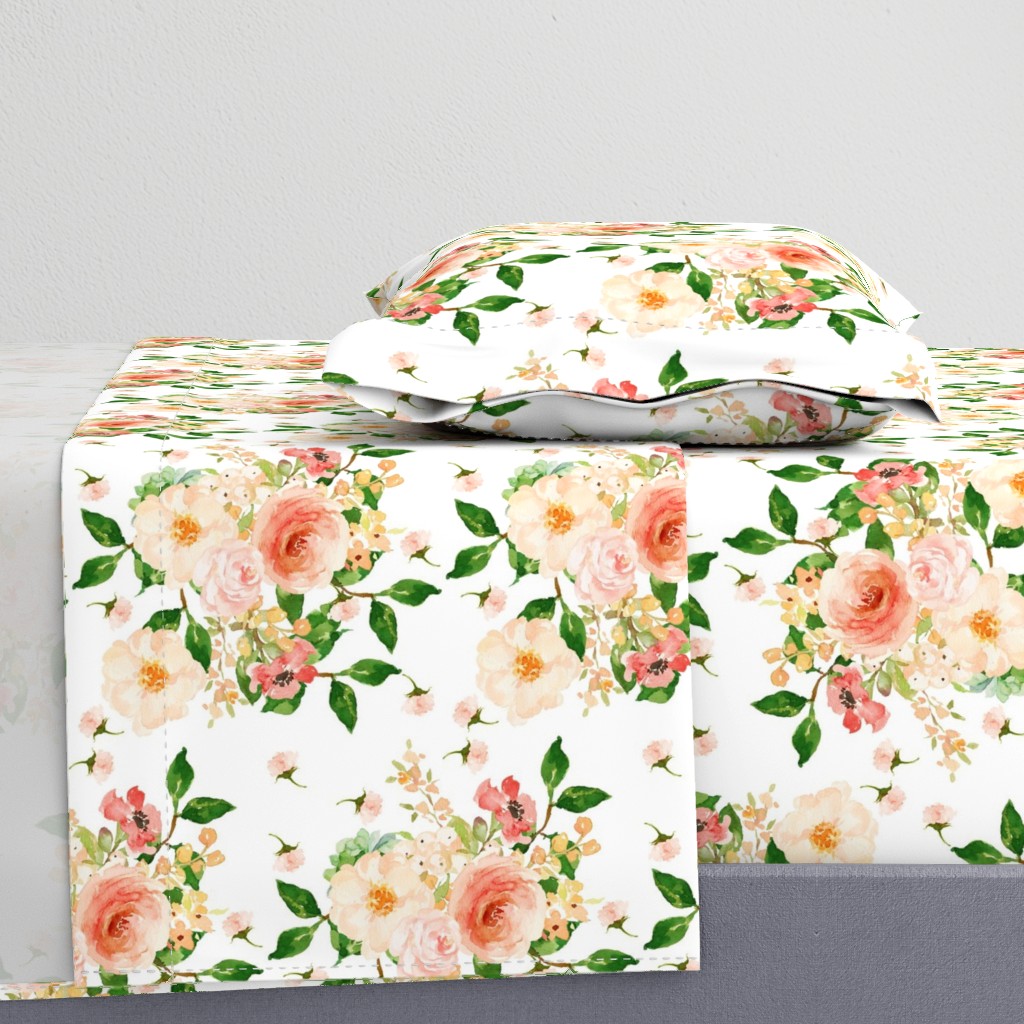  10.5" Floral Peach Delight - Large Print