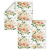  10.5" Floral Peach Delight - Large Print