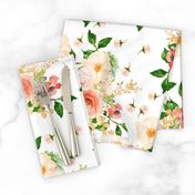  10.5" Floral Peach Delight - Large Print