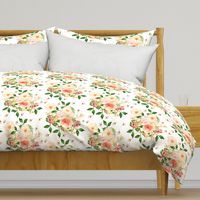  10.5" Floral Peach Delight - Large Print