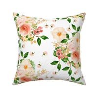  10.5" Floral Peach Delight - Large Print