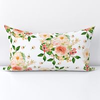  10.5" Floral Peach Delight - Large Print