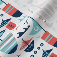 Set Sail - Nautical Boats White 