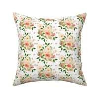 4" Floral Peach Delight - Small Print