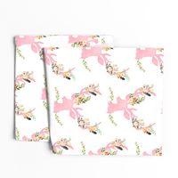 Pink Floral Deer