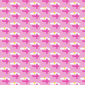 pink airplane fabric