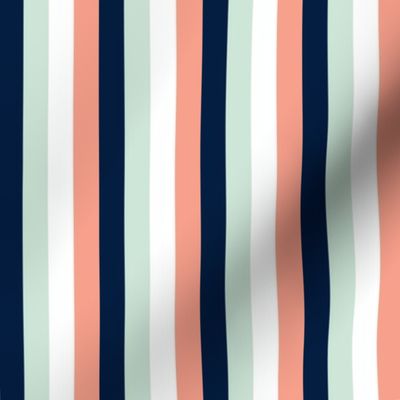 Multi Stripes  // Navy/Mint/Coral SS16