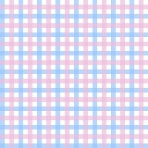 Gingham Blue Pink 4 Count