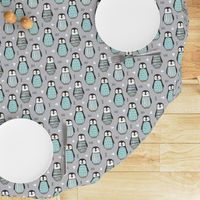 Penguins with Sweater Geometric  and Triangles Grey