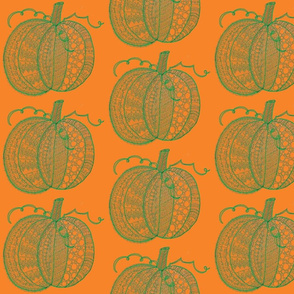 pumpkin orange w green