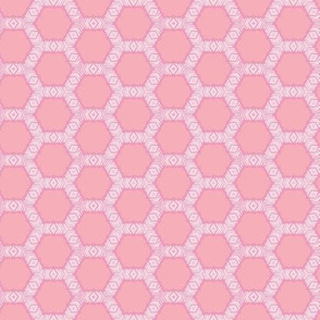 Geometric Coral Pattern in Pink Hues