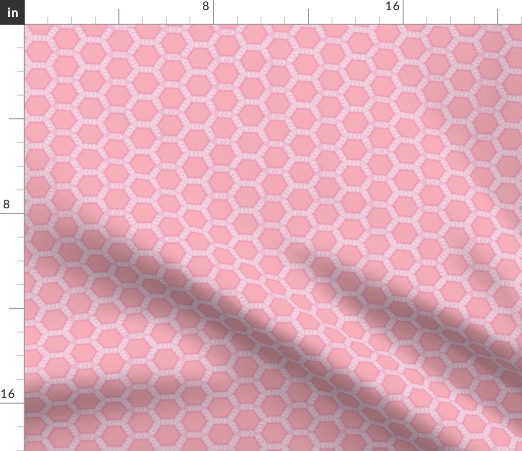 Geometric Coral Pattern in Pink Hues