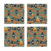 witch fabric green