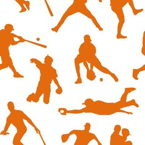 Orange Baseball Players // Large