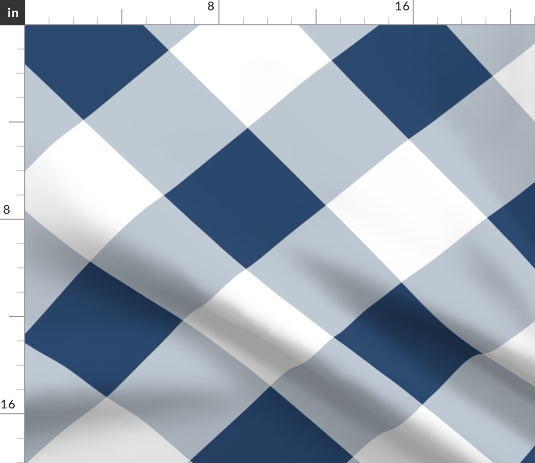 On Point Gingham // Dark Blue Seas // Cheater Quilt