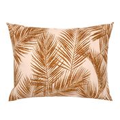 Copper Glitter Palm Leaves / Peach / Extra Large Scale