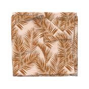 Copper Glitter Palm Leaves / Peach / Extra Large Scale