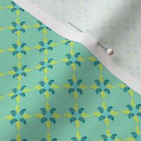 paisley ditsy greens - small scale