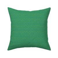 Simple Hand-Drawn Painted Small Dots in Yellow on Dark Green Background, Small Scale