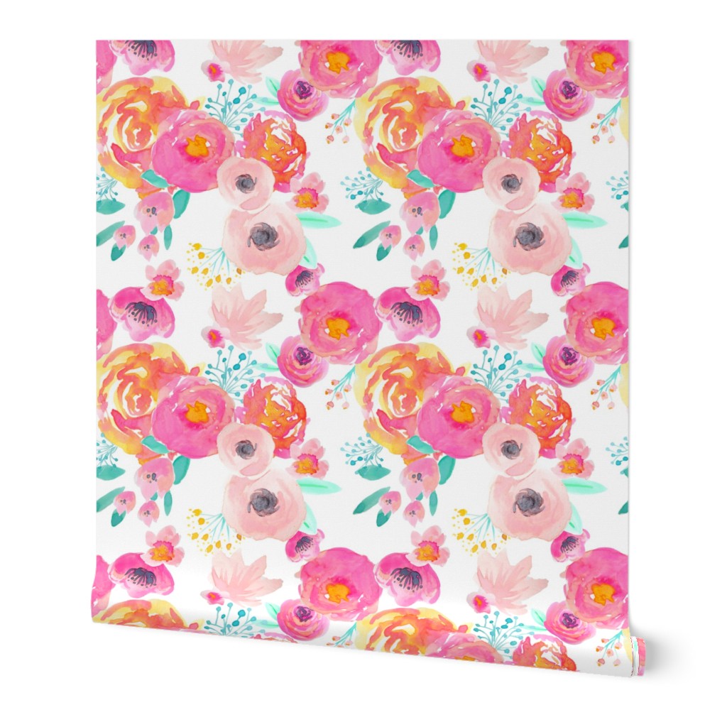 Indy Bloom Blush Florals WHITE B