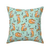 Dreamy Fox in Bay Mint Green