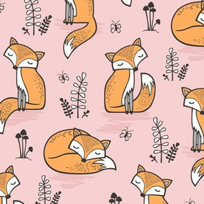 Dreamy Fox in Pink Dogwood