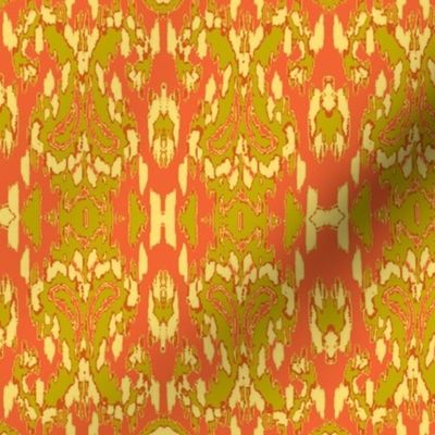 Flame Ikat/Orange/Khaki/Yellow