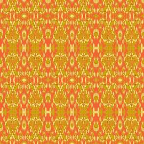 Flame Ikat/Orange/Khaki/Yellow