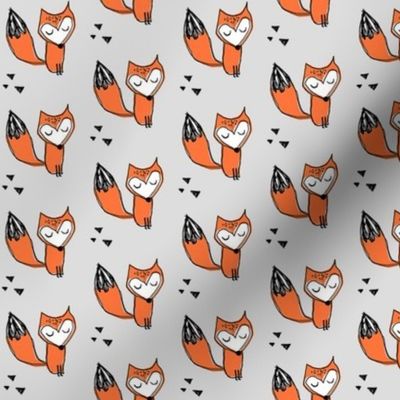 fox geometric triangles baby nursery trendy kids grey baby boy gender neutral fox