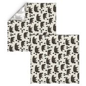 geo bear // cream geometric trendy camping boys nursery bear