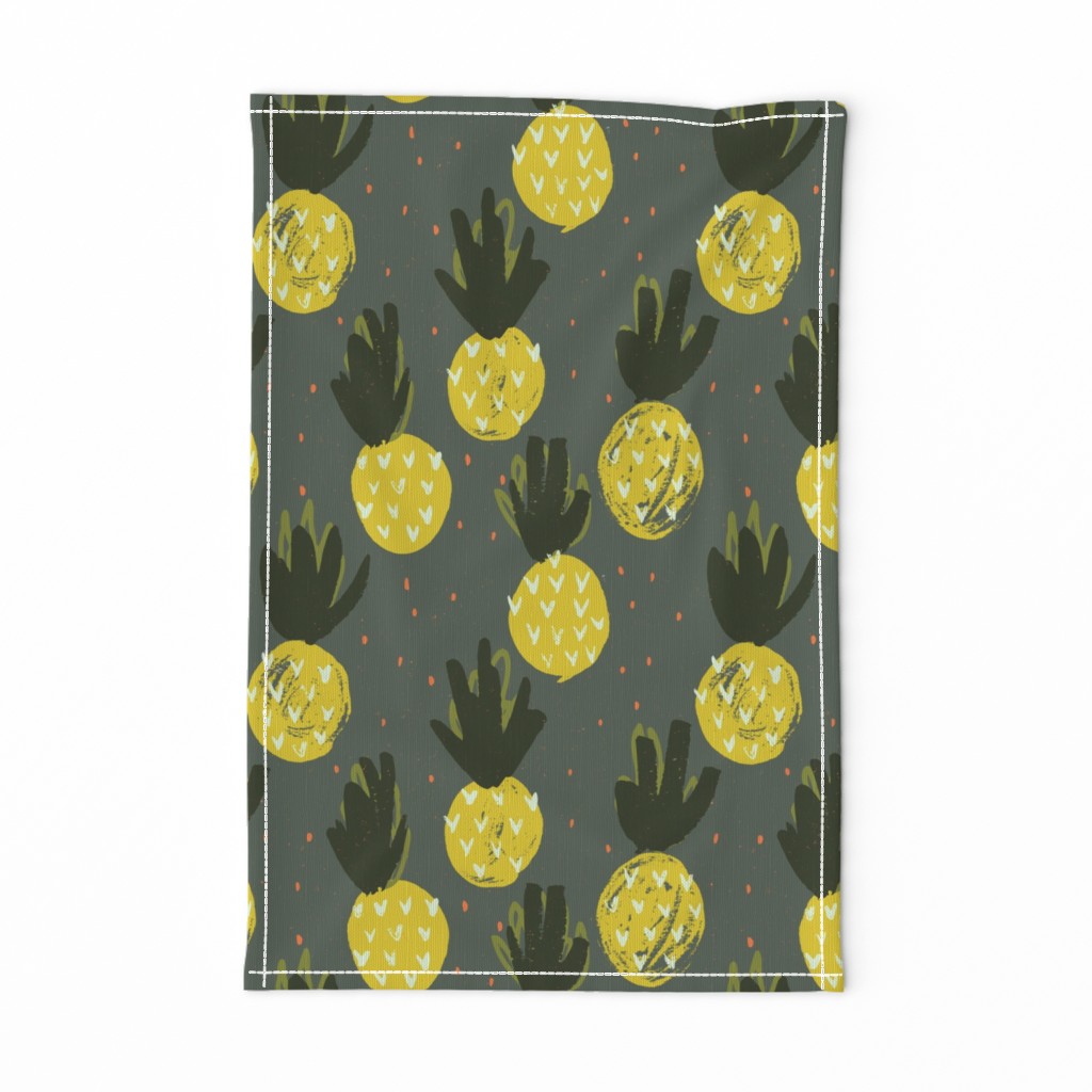 Pineapples Dark Small by Friztin