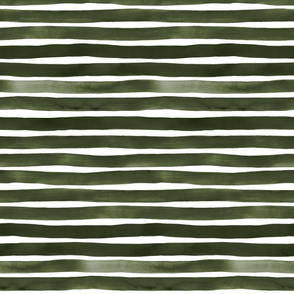 Watercolor Stripes M+M Forest by Friztin