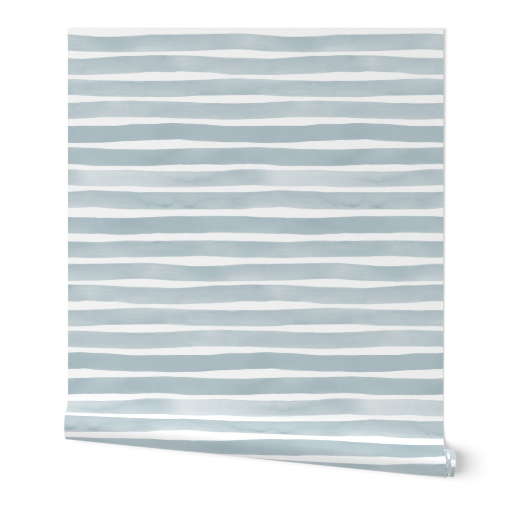 Watercolor Stripes M+M Slate by Friztin