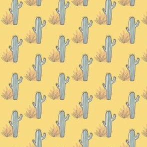 Little Cactus on Yellow