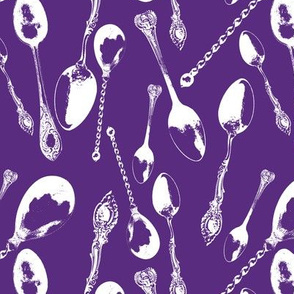 Antique Spoons on Windsor Purple // Large 