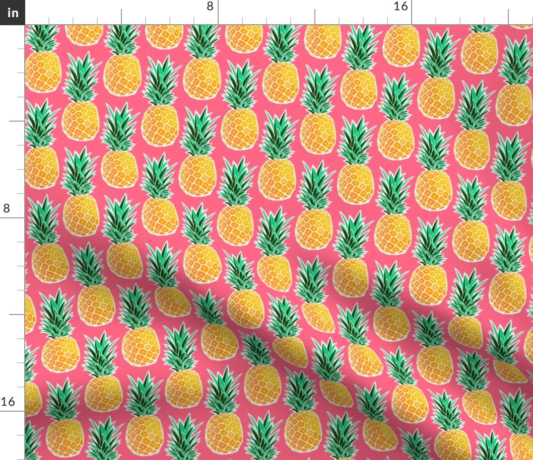 Tropical Geometric Pineapple - Pink