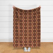 BNS7 - Marbled Mystery Tapestry in Rust - Brown - Orange - Green