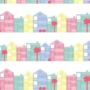 charleston houses- pastels